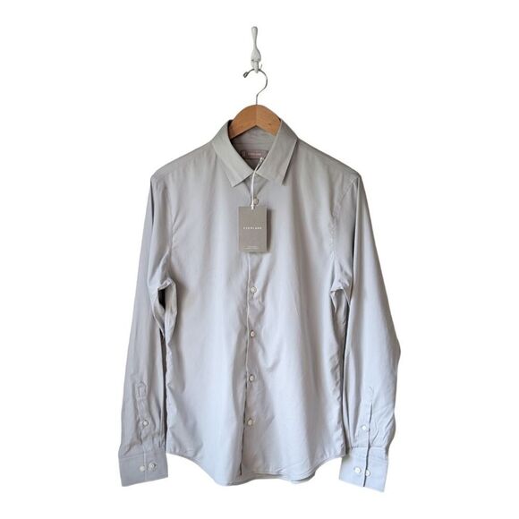 NWT Everlane Men's Poplin‎ Slim Fit Button Down Dress Shirt in Gray sz S - Picture 3 of 7